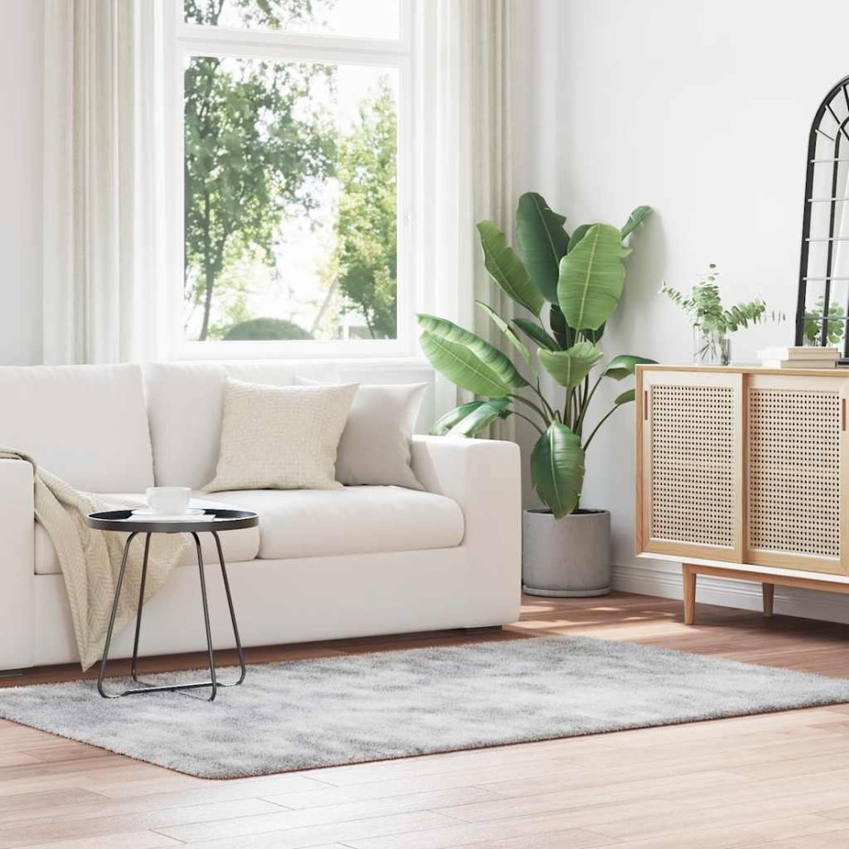 Alfombra de pelo largo NAVARRA gris claro 130x200 cm