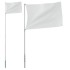 Mástil de bandera telescópico aluminio plateado 5,55