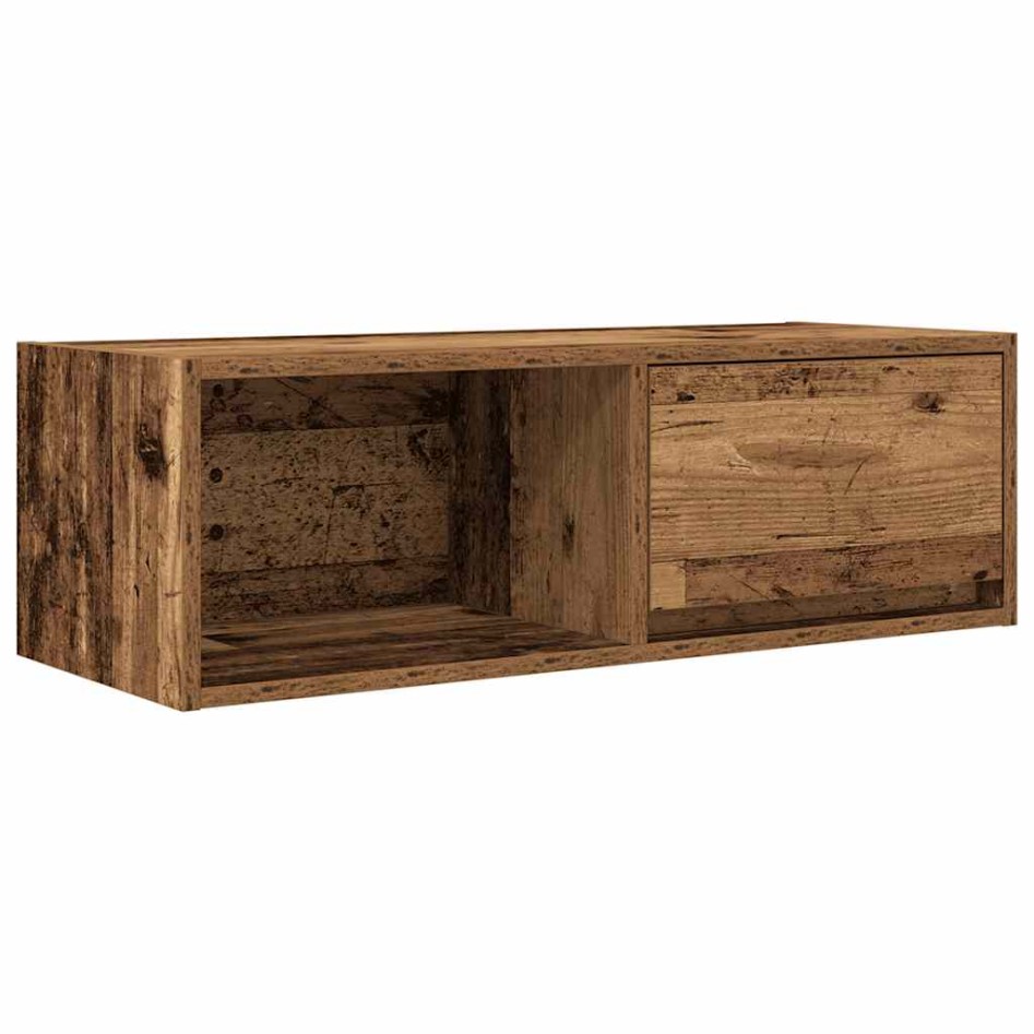 Mueble para TV madera contrachapada envejecida 80x31x25,5