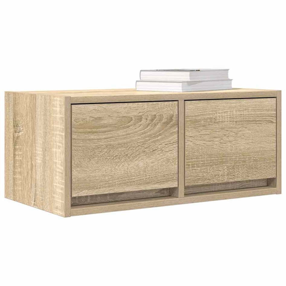 Mueble para TV madera contrachapada roble ahumado 60x31x25,5