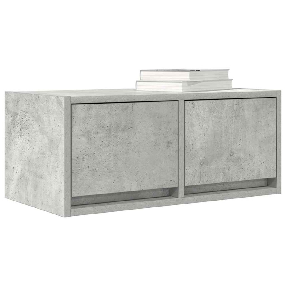 Mueble de TV madera de ingeniería gris hormigón 60x31x25,5