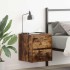 Mesilla de noche de pared roble ahumado 38x34x40