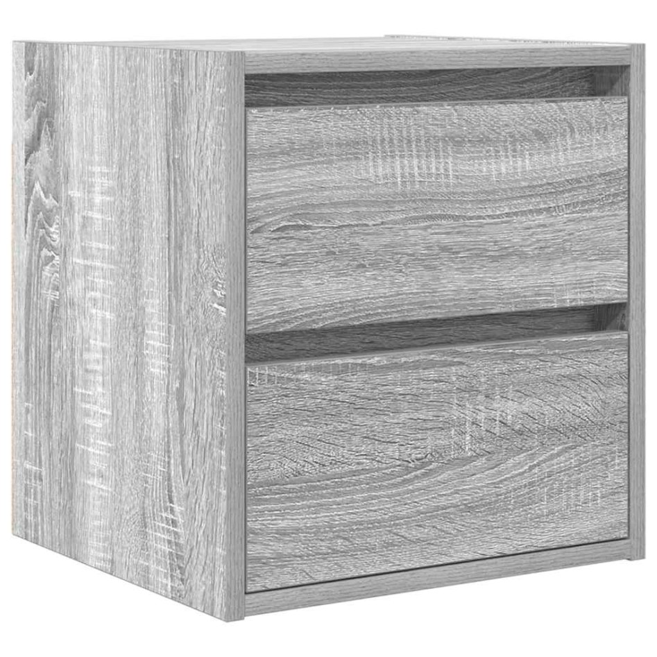 Mesilla de noche de pared gris Sonoma 38x34x40