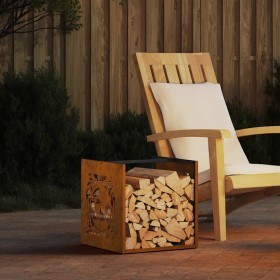 Leñero  40x40x40 cm acero