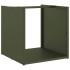 Leñero verde oliva 40x40x40 cm Acero laminado en