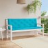 Cojines para banco de jardín 2 uds tela turquesa 150x50x7