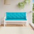 Cojines para banco de jardín 2 uds tela turquesa 150x50x7