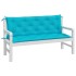 Cojines para banco de jardín 2 uds tela turquesa 150x50x7