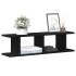 Estantes de pared 2uds roble negro 75x18x20cm madera