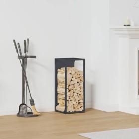 Leñero antracita 25x25x60 cm Acero laminado en