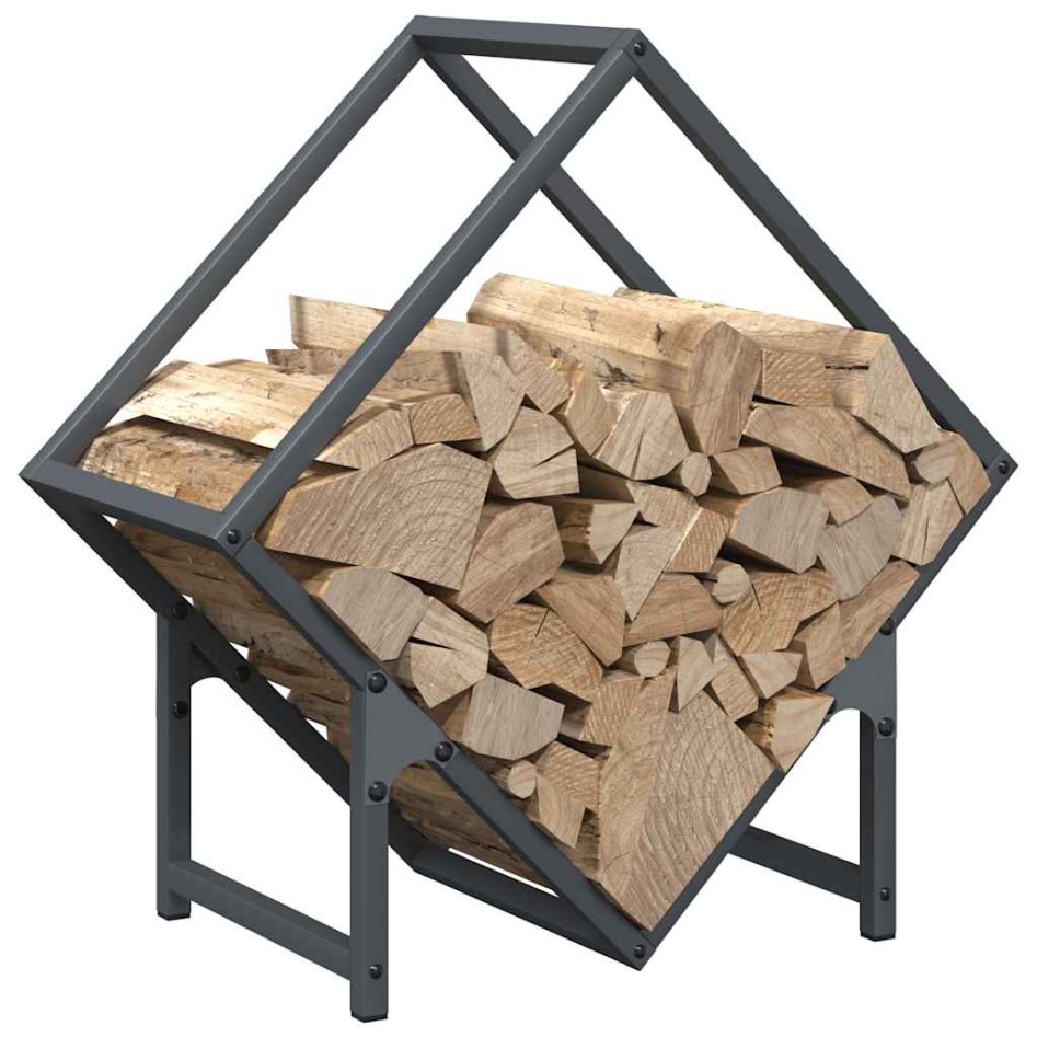 Leñero antracita 50x25x50 cm Acero laminado en