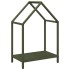 Leñero verde oliva 40x25x60 cm Acero laminado en