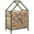 Leñero verde oliva 40x25x60 cm Acero laminado en