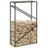 Leñero verde oliva 60x25x100 cm Acero laminado en