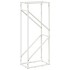 Leñero blanco 40x25x100 cm Acero laminado en