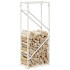 Leñero blanco 40x25x100 cm Acero laminado en