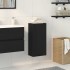 Armario de pared roble negro 32x20x67 cm madera de