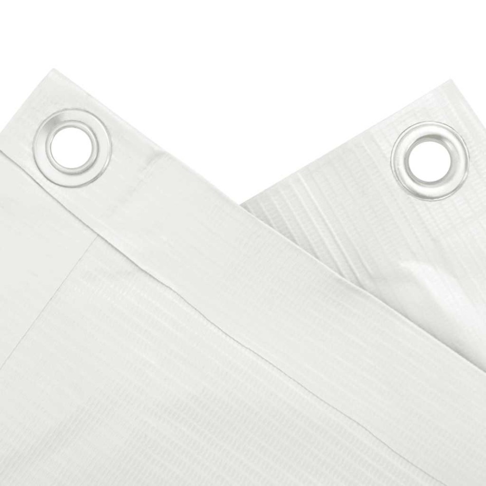 Pantalla de privacidad de balcón PVC blanco 700x120