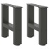 Patas de mesa de centro antracita 2uds acero 30x(30-31)