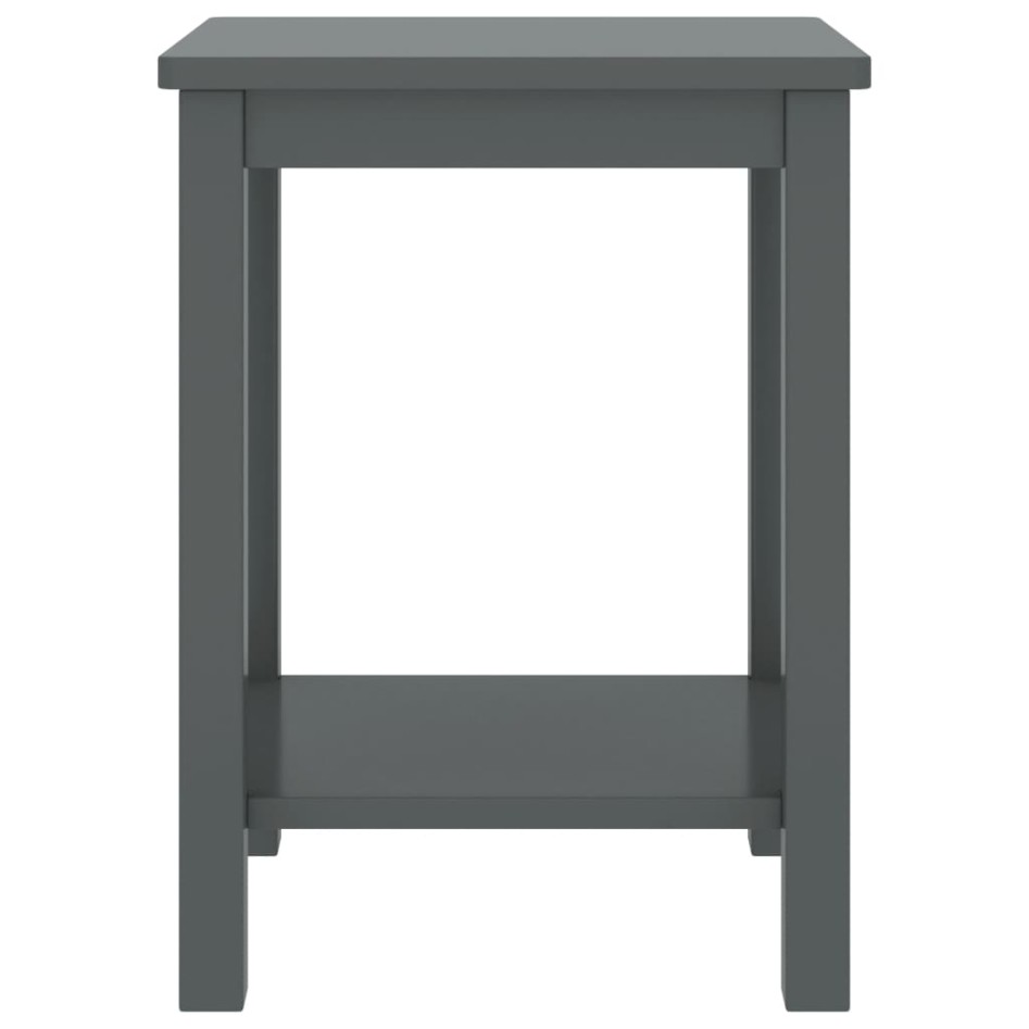 Mesitas de noche madera maciza de pino gris oscuro