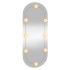 Espejo de pared ovalado con luces LED vidrio 30x70