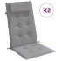 Cojines de silla con respaldo alto 2 uds tela Oxford