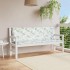 Cojines banco jardín 2 uds tela estampado de hojas 150x50x7