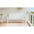 Cojines banco jardín 2 uds tela estampado de hojas 150x50x7