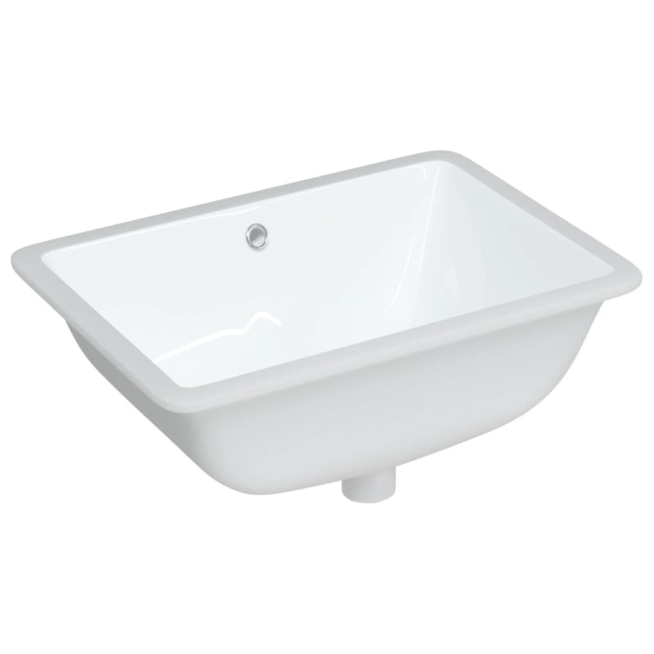 Lavabo de baño rectangular cerámica blanco 55,5x37,5x19