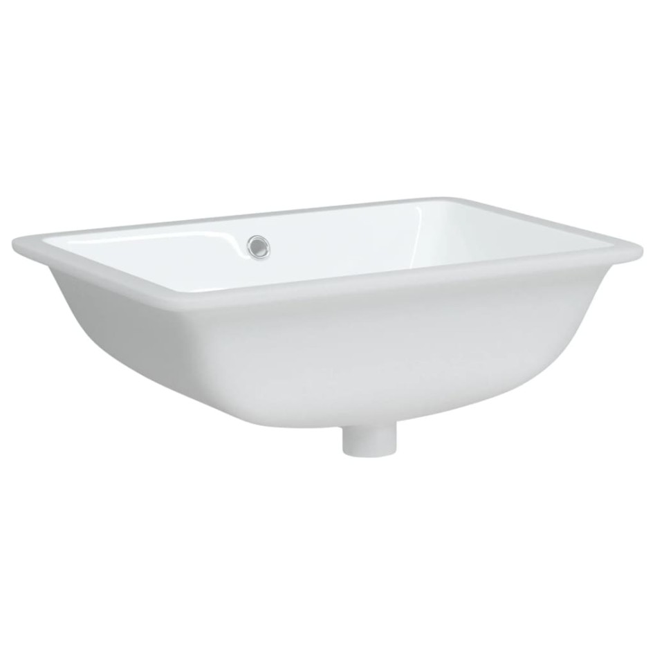 Lavabo de baño rectangular cerámica blanco 55,5x37,5x19