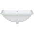 Lavabo de baño rectangular cerámica blanco 55,5x37,5x19