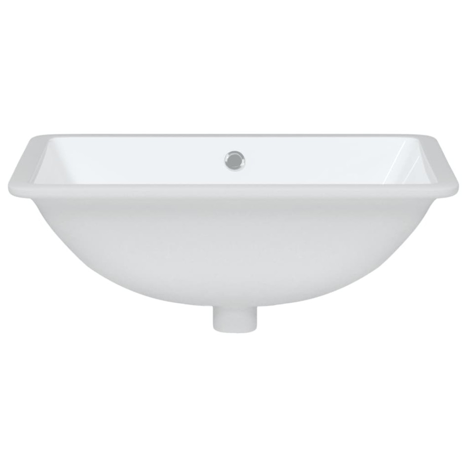 Lavabo de baño rectangular cerámica blanco 55,5x37,5x19