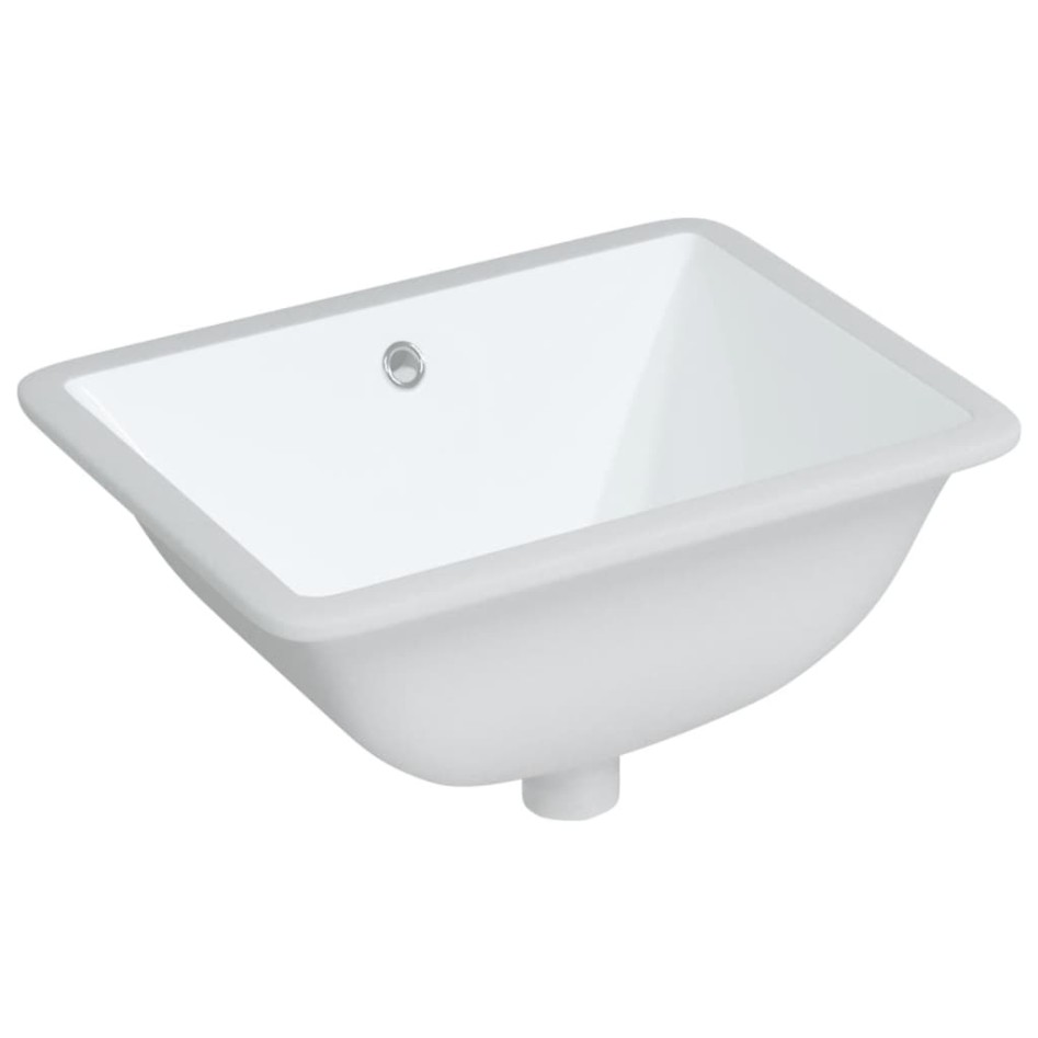 Lavabo de baño rectangular cerámica blanco 47,5x35x19,5