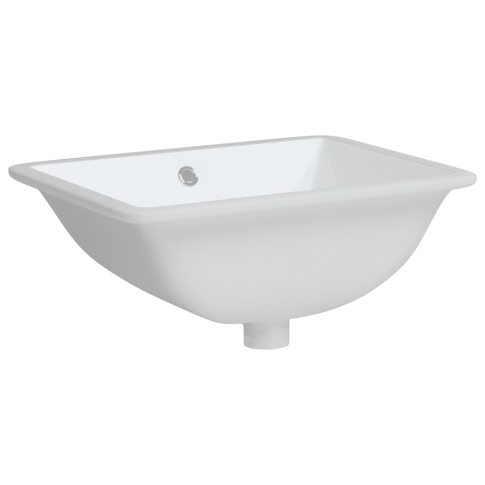 Lavabo de baño rectangular cerámica blanco 47,5x35x19,5