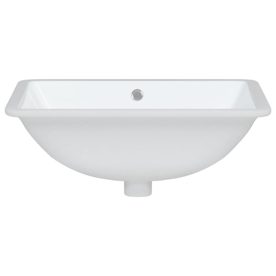Lavabo de baño rectangular cerámica blanco 47,5x35x19,5