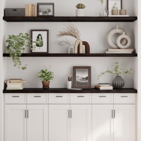 Estante pared madera roble tratada marrón oscuro