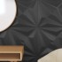 Paneles de pared 12 uds XPS estrella negro 50x50 cm 3