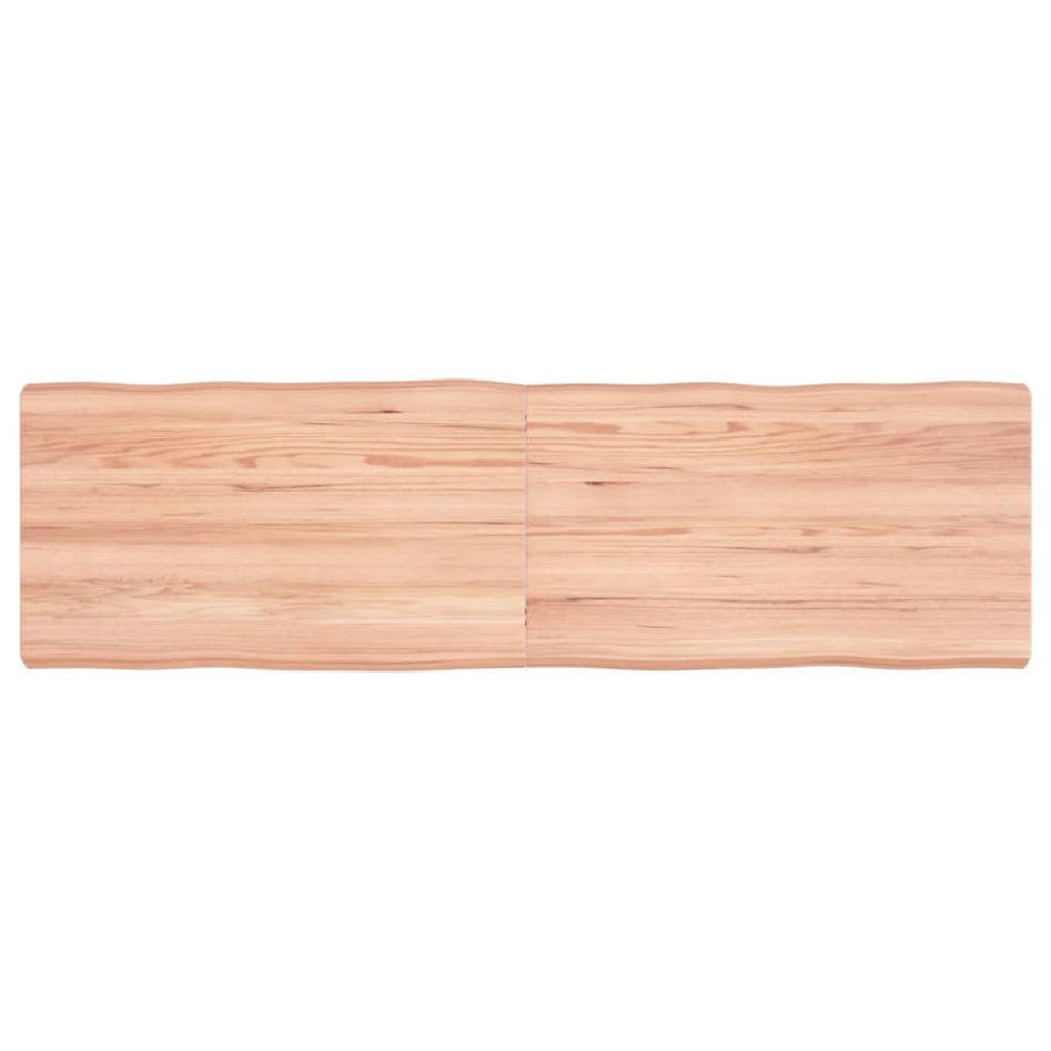 Tablero mesa madera tratada borde natural marrón