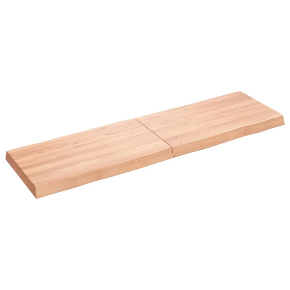 Tablero mesa madera tratada borde natural marrón
