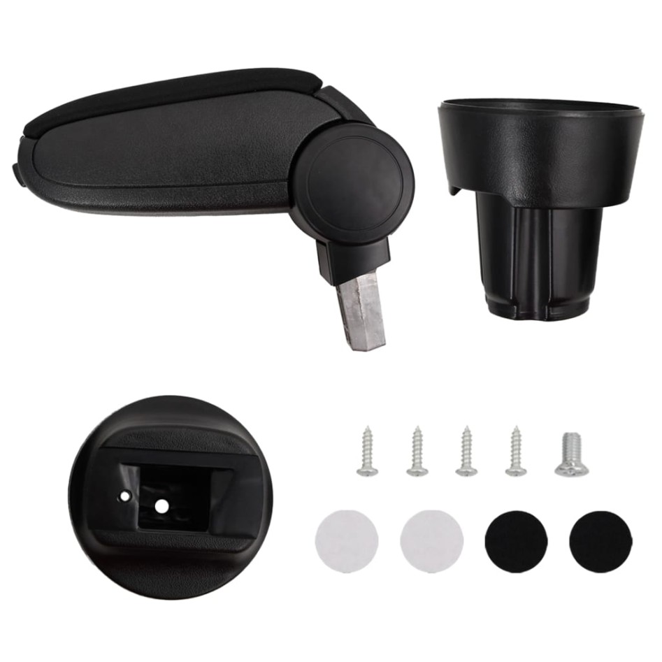 Reposabrazos para coche ABS negro 13x33x(33-49)