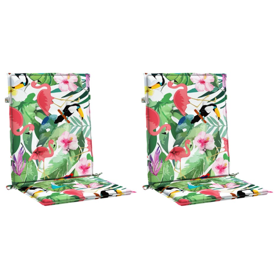 Cojines para silla con respaldo bajo 2 uds tela