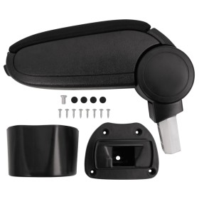 Reposabrazos para coche ABS negro 14,5x31,5x(30-48)