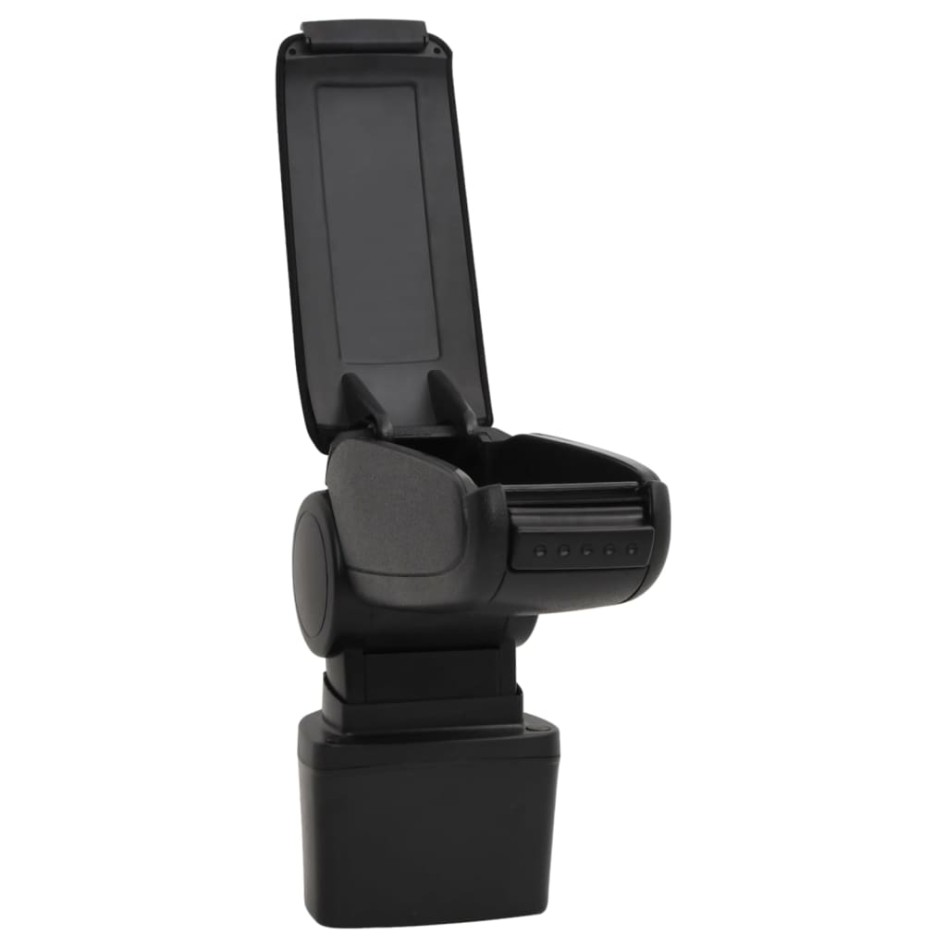 Reposabrazos para coche ABS negro 14,5x31,5x(30-48)