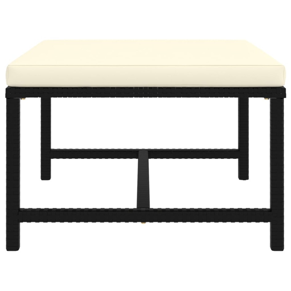 Reposapies seccional con cojín de ratán sintético