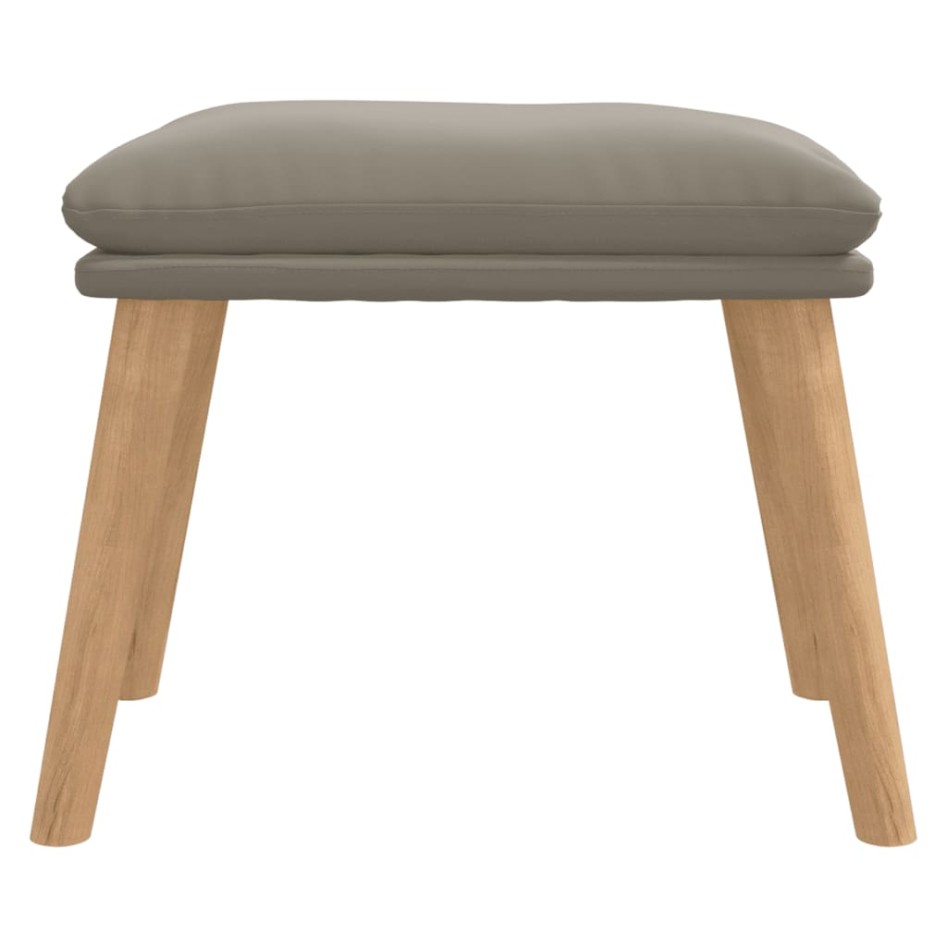 Reposapiés de terciopelo gris claro 45x29,5x35