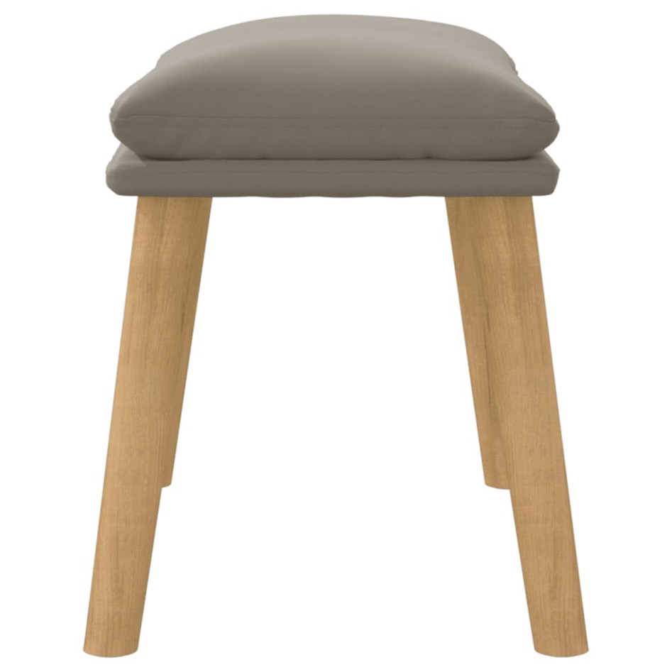 Reposapiés de terciopelo gris claro 45x29,5x35