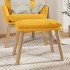 Reposapiés de terciopelo amarillo mostaza 45x29,5x35