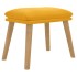 Reposapiés de terciopelo amarillo mostaza 45x29,5x35