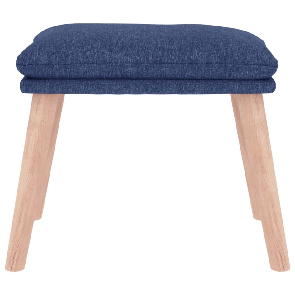 Reposapiés de tela azul 45x29,5x35