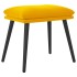 Reposapiés de terciopelo amarillo mostaza 45x29,5x35